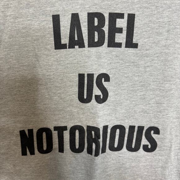 Bad Boy Entertainment Notorious BIG Tour T-Shirt Grey Label Us Notorious M - Picture 4 of 9